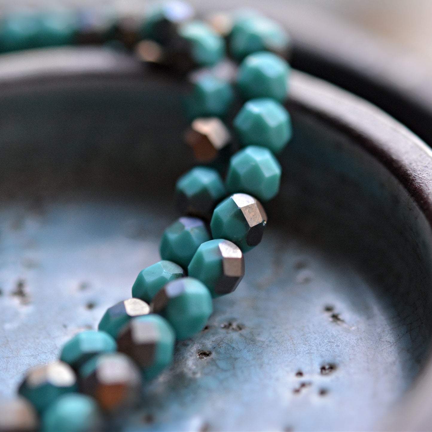 25 Matte Opaque Turquoise, Apollo Finish, Premium Czech Glass, Fire-Polish, Facet Round Beads 6mm