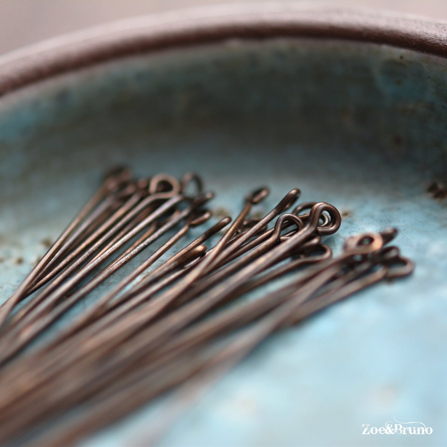 20 or 30 Vintaj Brass, Nickel Free, Lead Free, Natural Brass, Eye Pins 1.5 Inch