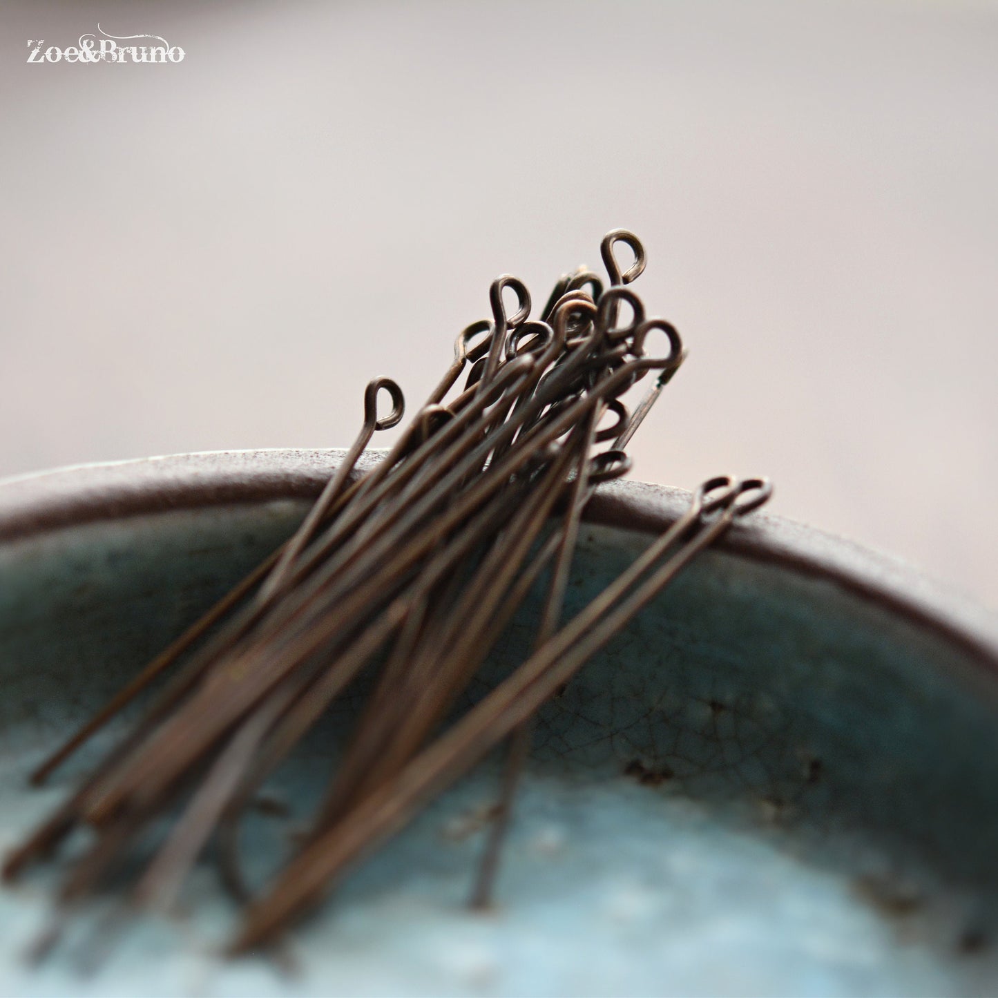 20 or 30 Vintaj Brass, Nickel Free, Lead Free, Natural Brass, Eye Pins 1.5 Inch