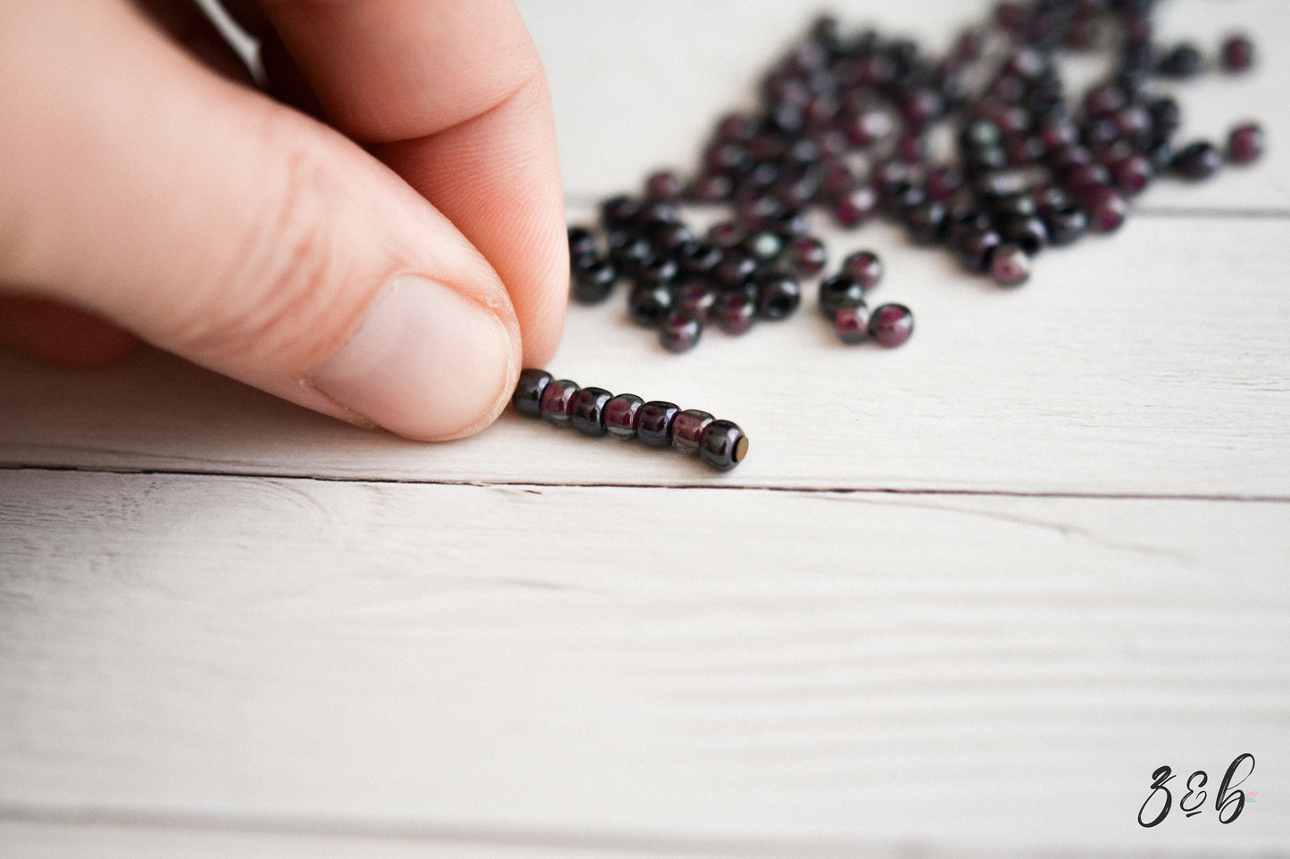 6/0 Grey, Magenta Lined, Amethyst, TOHO Seed Bead Mix - 15 Grams