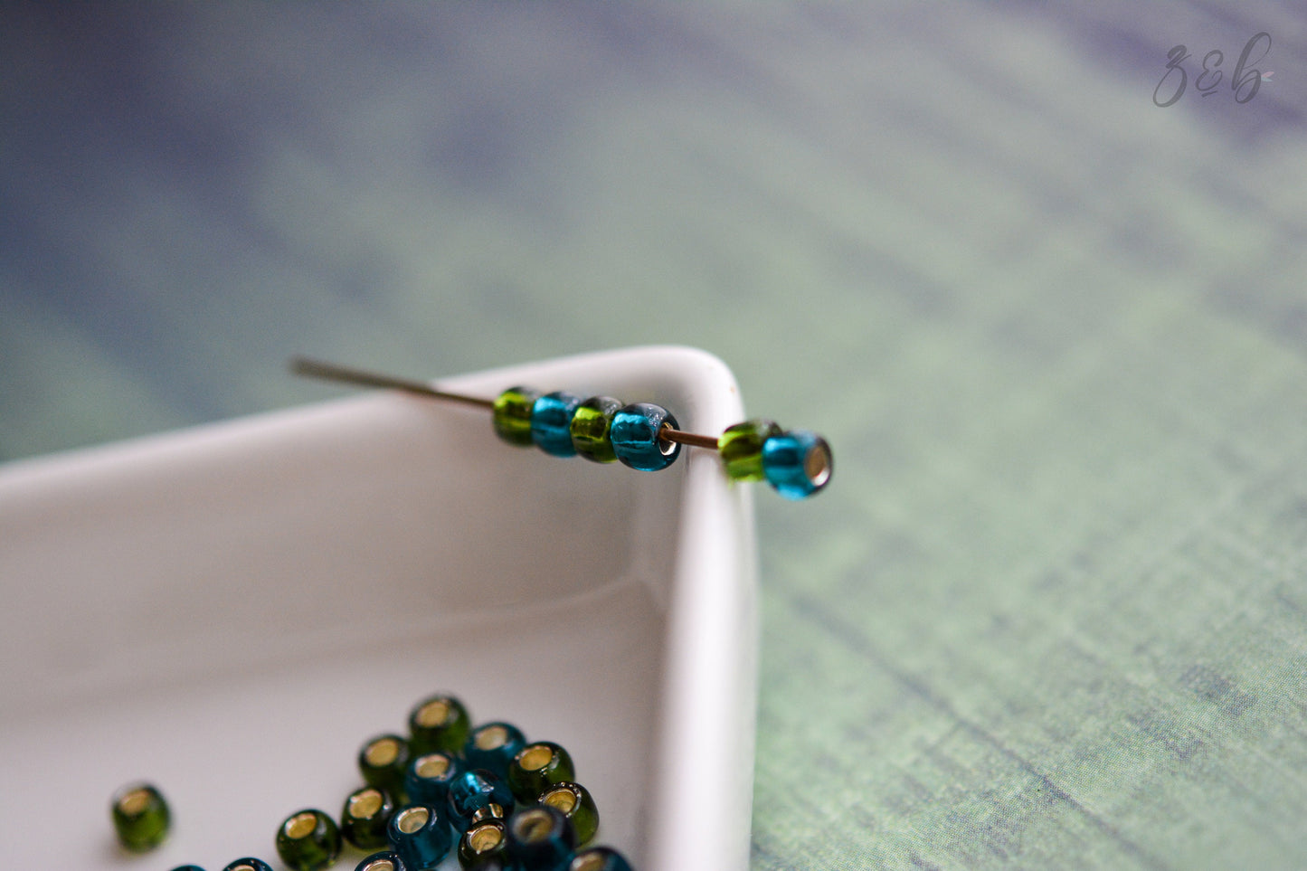 6/0 Teal, Olivine, Silver Lined, TOHO Seed Bead Mix - 15 Grams