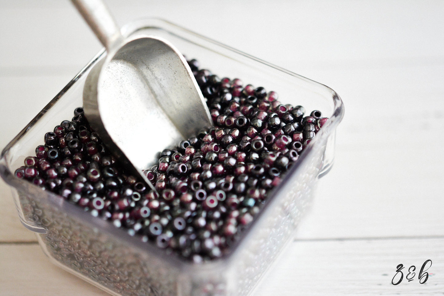 6/0 Grey, Magenta Lined, Amethyst, TOHO Seed Bead Mix - 15 Grams