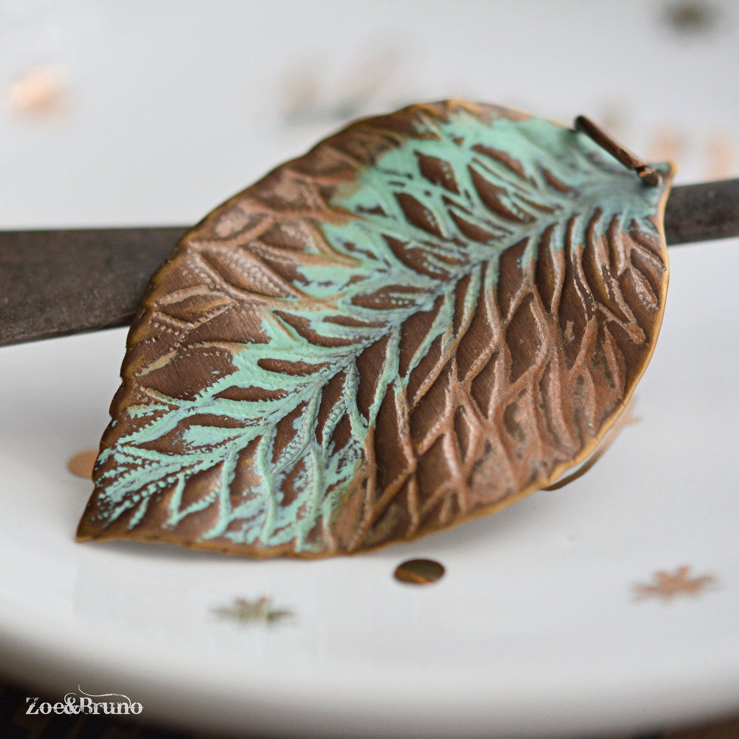 1 Vintaj Brass, Natural Brass, Nickel Free, Lead Free, Verdigris Finish, Hibiscus Leaf Pendant 55x34mm