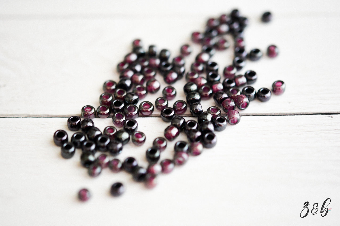 6/0 Grey, Magenta Lined, Amethyst, TOHO Seed Bead Mix - 15 Grams
