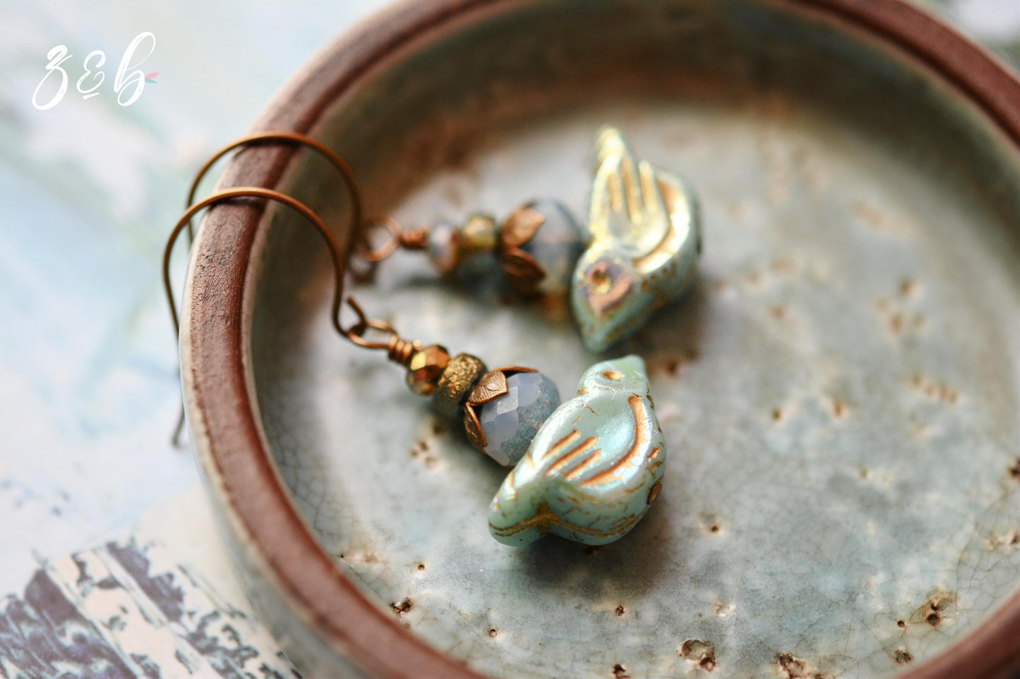 Enchanted Dream Handmade Earrings - Nickel Free, Lead Free Brass, Czech Glass Beads