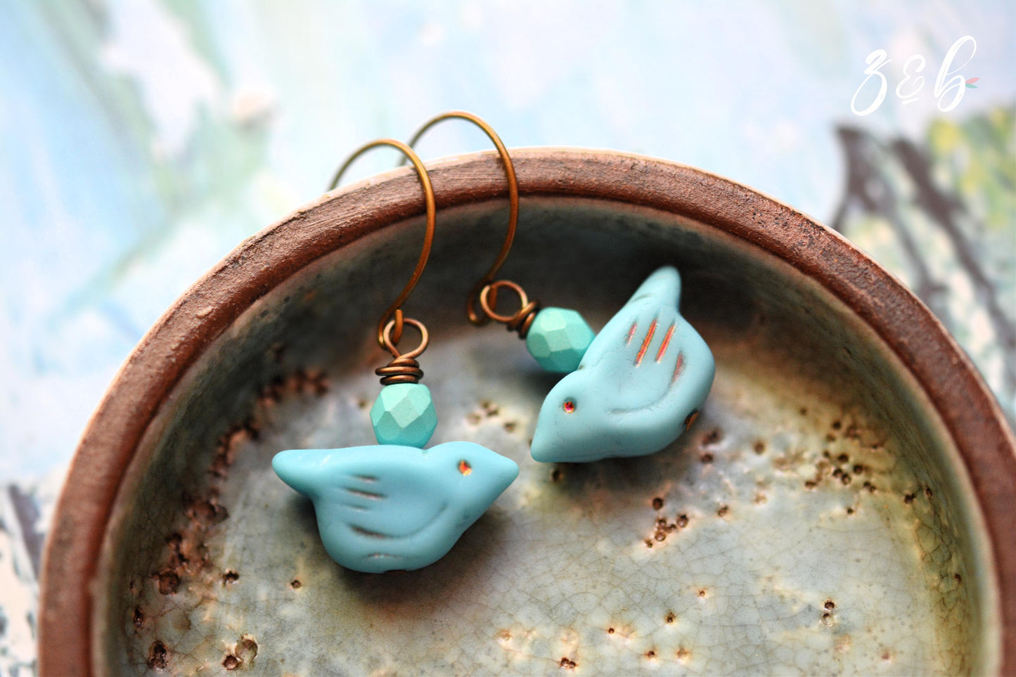 We Belong Handmade Earrings - Nickel Free, Lead Free Brass, Czech Glass Beads