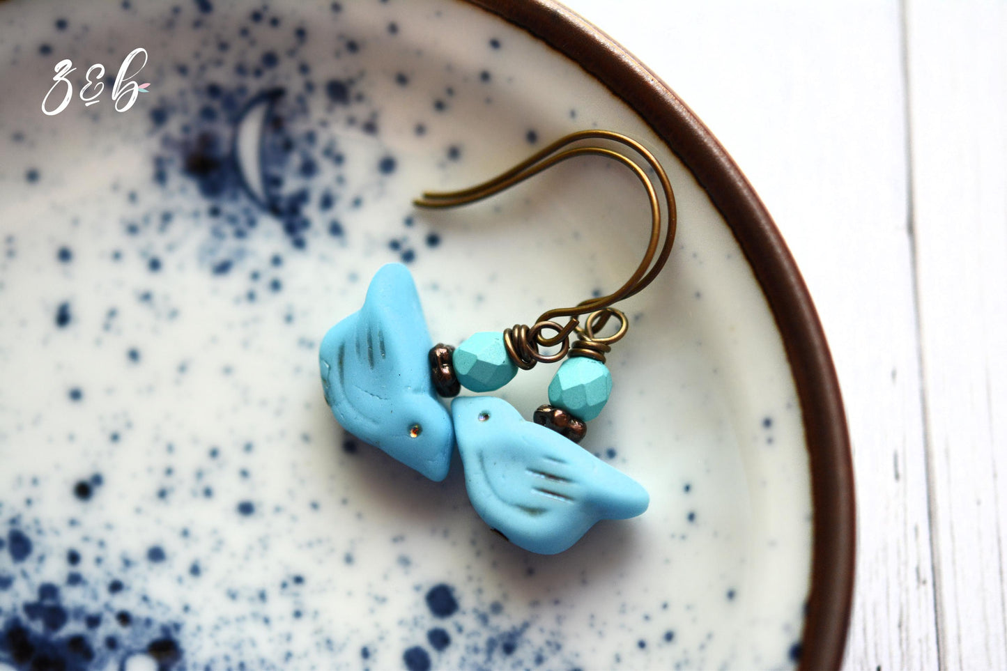 Love Letter Handmade Earrings - Nickel Free, Lead Free Brass, Czech Glass Beads