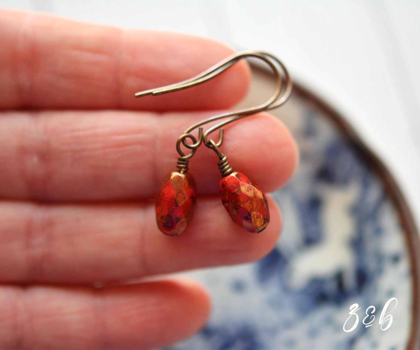 Simple N Sweet Handmade Earrings - Nickel Free, Lead Free Brass, Czech Glass Beads