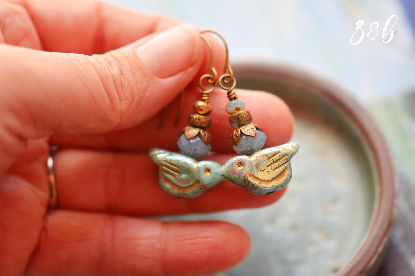 Enchanted Dream Handmade Earrings - Nickel Free, Lead Free Brass, Czech Glass Beads