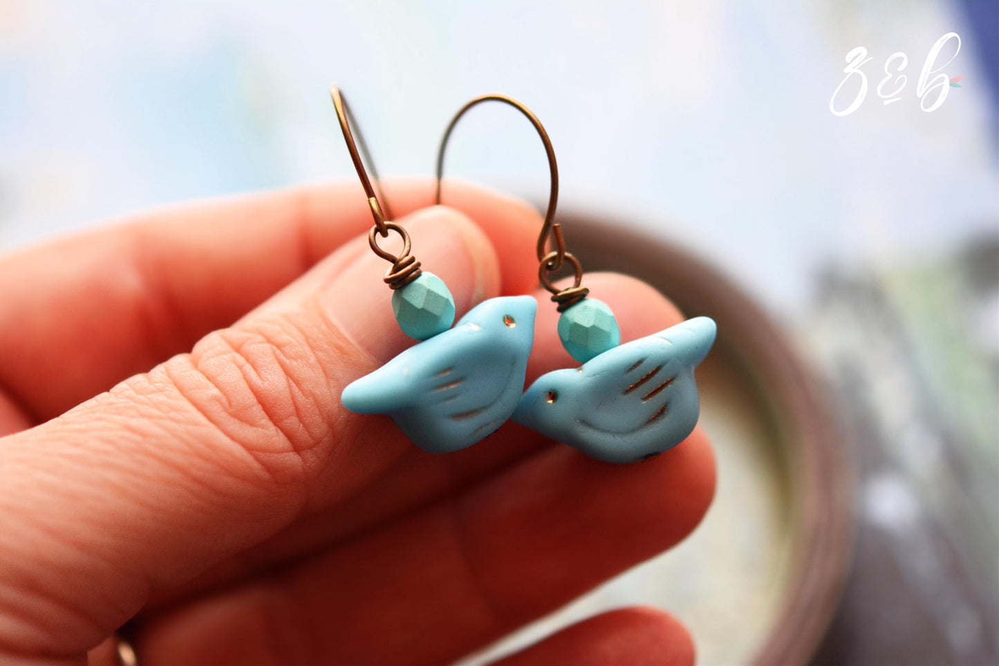 We Belong Handmade Earrings - Nickel Free, Lead Free Brass, Czech Glass Beads