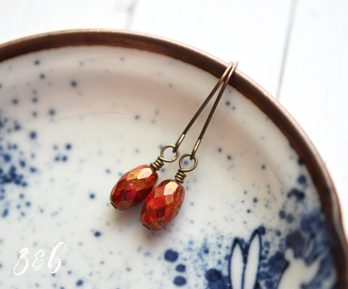 Simple N Sweet Handmade Earrings - Nickel Free, Lead Free Brass, Czech Glass Beads