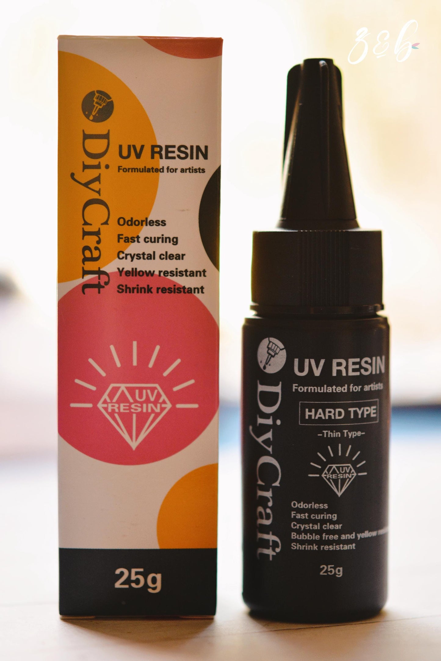 1 UV Resin, Cures Quickly, Bubble-Free, Odorless Formula, Shrink Resistant, Professional Finish - 25 Grams