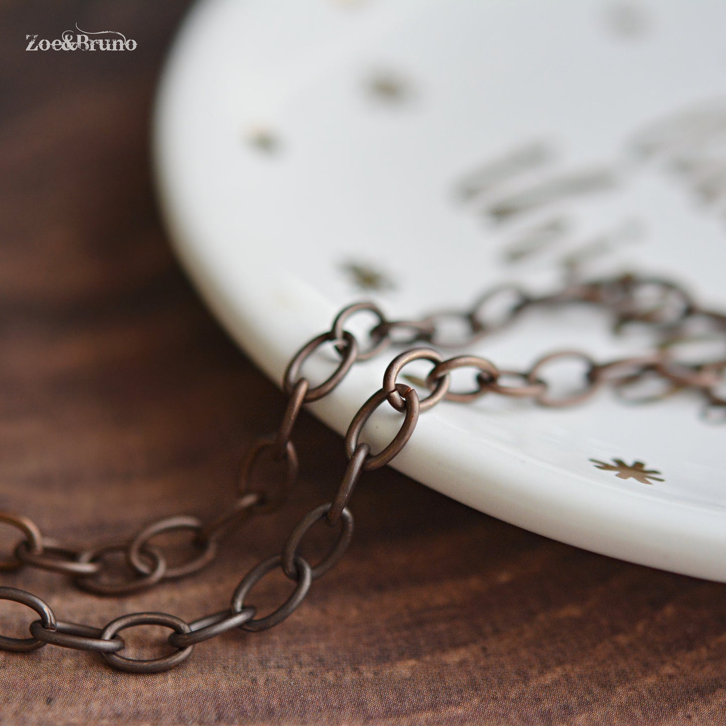 Antique Vintaj Brass, Natural Brass, Nickel Free, Lead Free, Fine Oval Chain - Choose Your Legnth