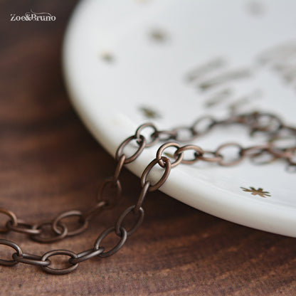 Antique Vintaj Brass, Natural Brass, Nickel Free, Lead Free, Fine Oval Chain - Choose Your Legnth