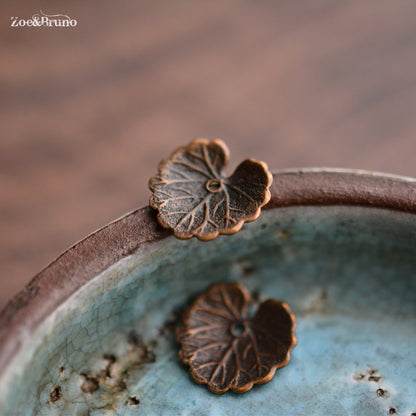 2 Vintaj Brass, Natural Brass, Nickel Free, Lead Free, Wooded Ivy, Charm Or Pendant 14.5mm