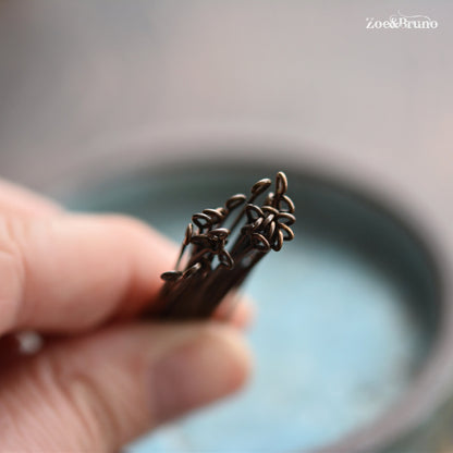20 or 30 Vintaj Brass, Nickel Free, Lead Free, Natural Brass, Eye Pins 1.5 Inch