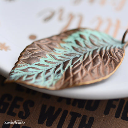 1 Vintaj Brass, Natural Brass, Nickel Free, Lead Free, Verdigris Finish, Hibiscus Leaf Pendant 55x34mm