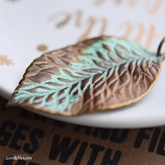 1 Vintaj Brass, Natural Brass, Nickel Free, Lead Free, Verdigris Finish, Hibiscus Leaf Pendant 55x34mm