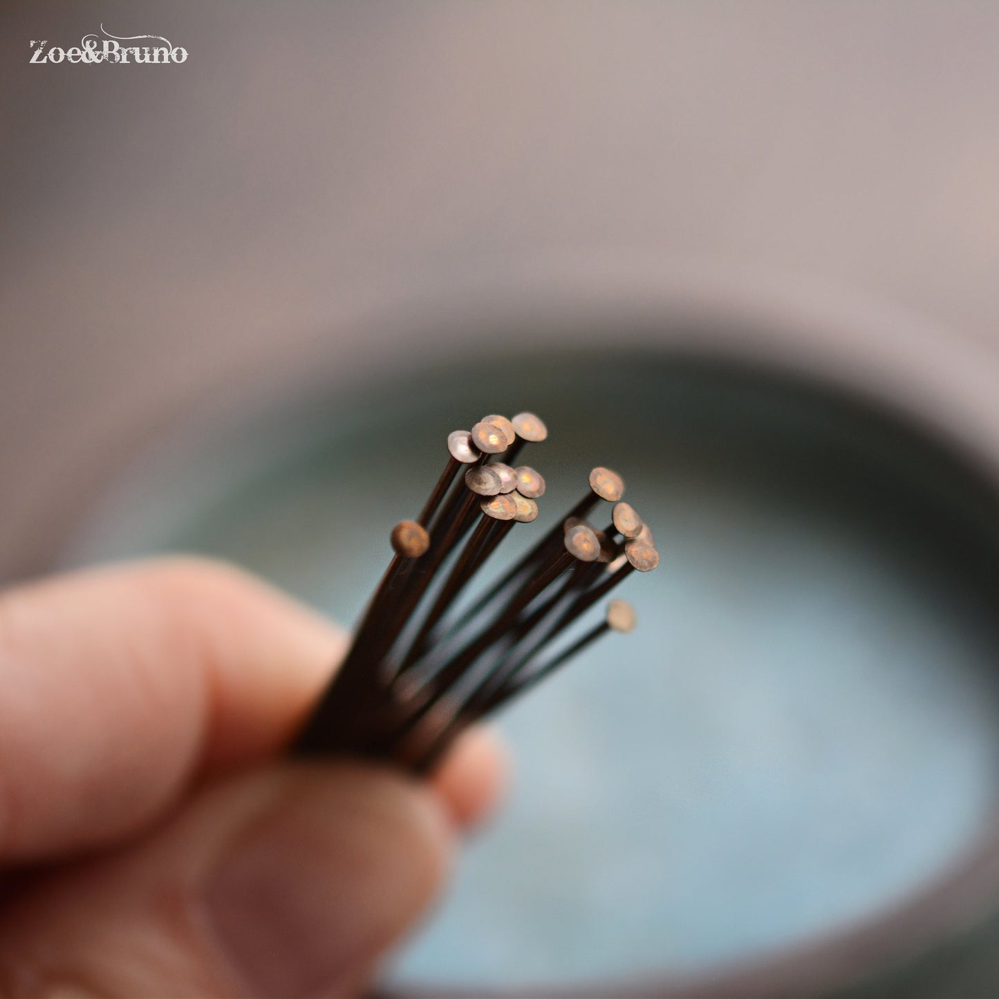 20 or 30 Vintaj, Nickel Free, Lead Free, Natural Brass, Head Pins 1.5 Inch