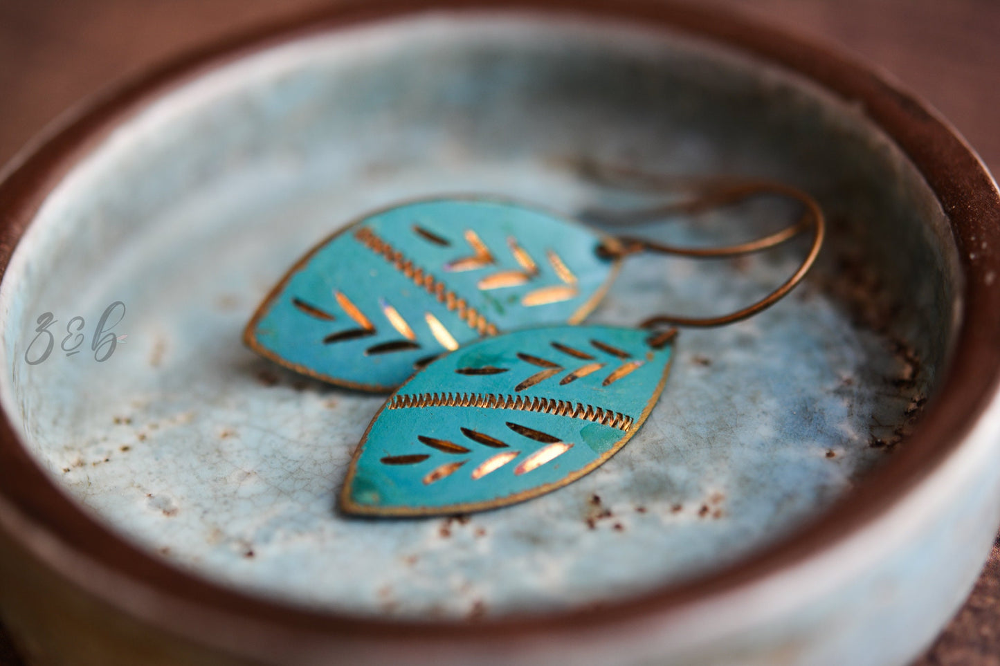 Vintage Gal Earrings - Vintage Indian Charm, Handmade, Vintaj Brass, Nickel Free, Lead Free, Pure Brass, Turquoise, Metallic Charms