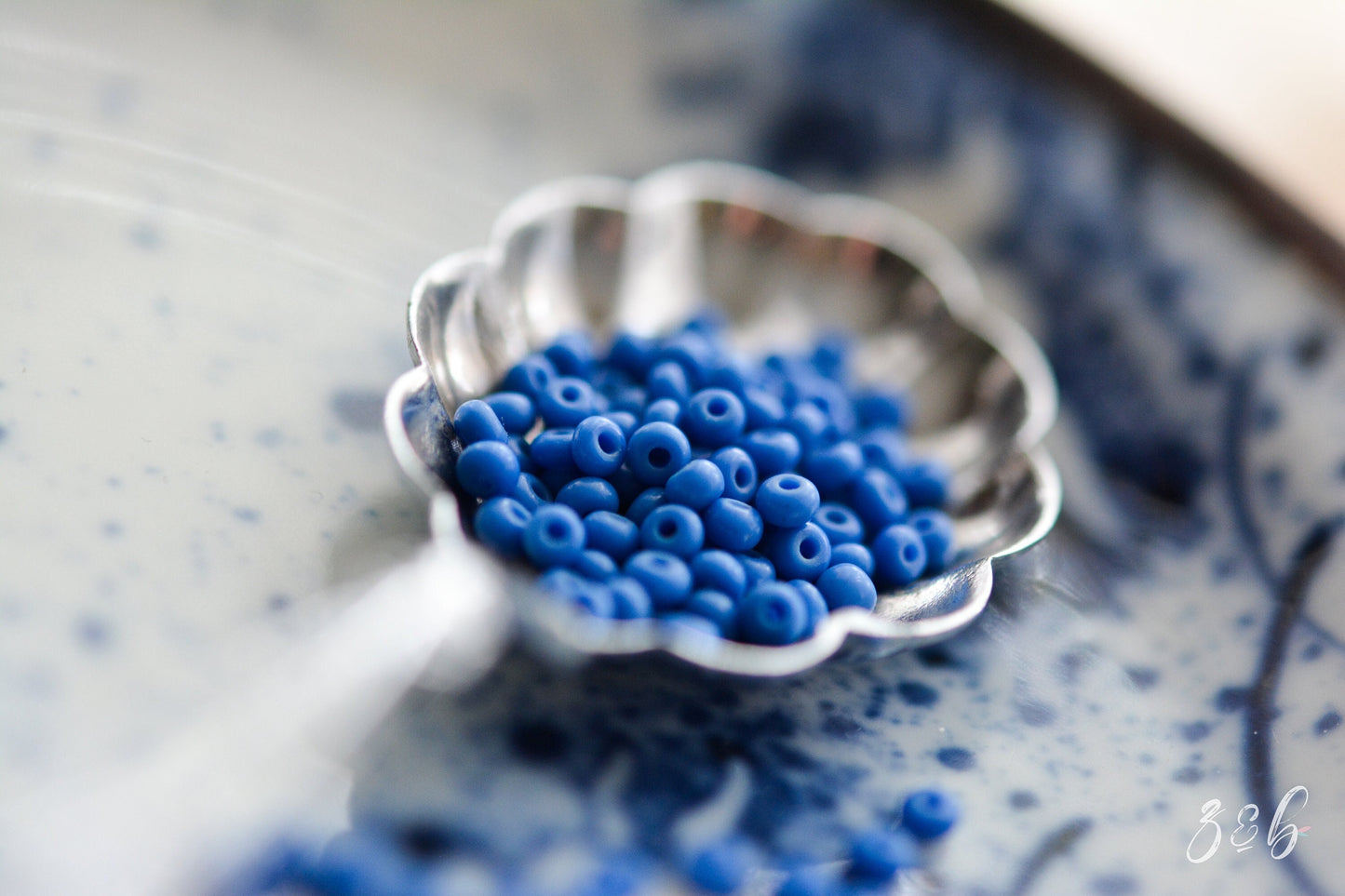 11/0 Vintage, Opaque Royal Blue, Czech Glass, Round Seed Beads - 15 Grams