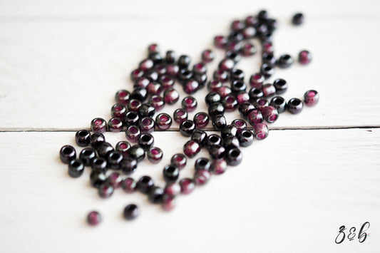 6/0 Grey, Magenta Lined, Amethyst, TOHO Seed Bead Mix - 15 Grams