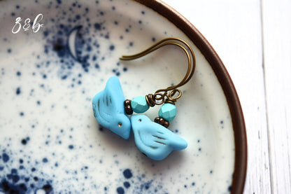 Love Letter Handmade Earrings - Nickel Free, Lead Free Brass, Czech Glass Beads