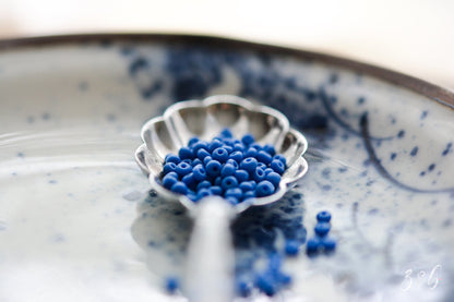 11/0 Vintage, Opaque Royal Blue, Czech Glass, Round Seed Beads - 15 Grams