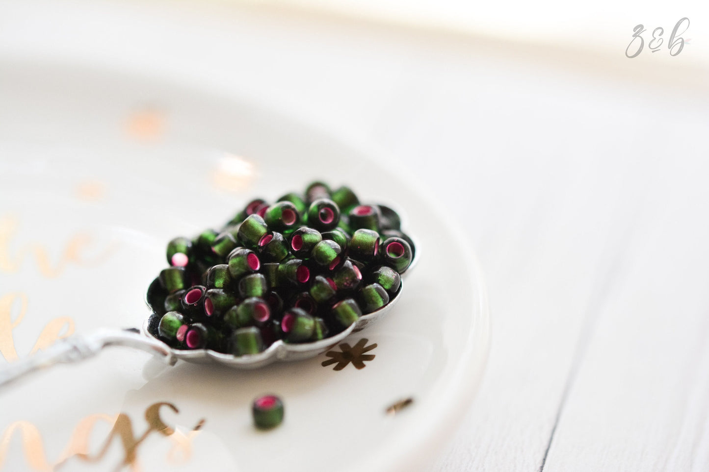 6/0 Frosted Olivine, Pink Lined, TOHO Seed Beads - 15 Grams