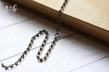 Antique Vintaj Brass, Natural Brass, Nickel Free, Lead Free Ladder Chain 3.7x6.6mm - Choose Your Legnth